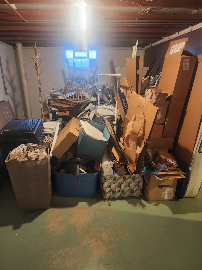 Roll-off dumpster container at job site for Cleanout Dumpster Rental in Dwight